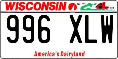 WI license plate 996XLW