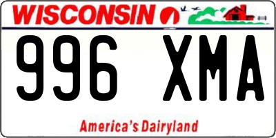 WI license plate 996XMA