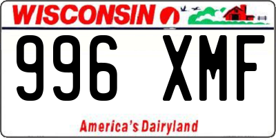 WI license plate 996XMF