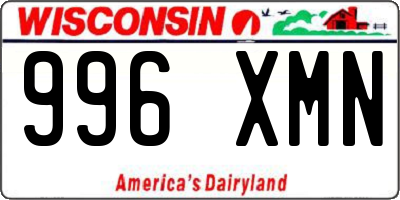 WI license plate 996XMN