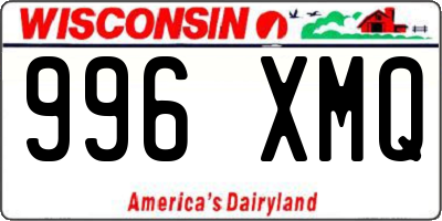 WI license plate 996XMQ