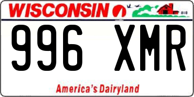 WI license plate 996XMR