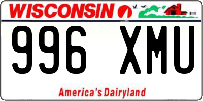 WI license plate 996XMU