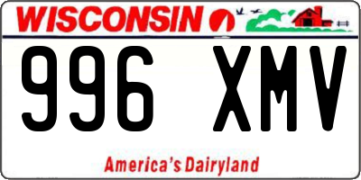 WI license plate 996XMV