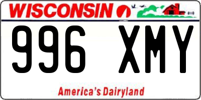 WI license plate 996XMY