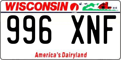 WI license plate 996XNF