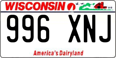 WI license plate 996XNJ