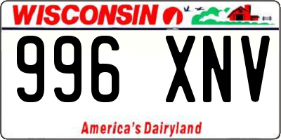WI license plate 996XNV