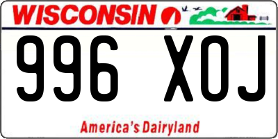 WI license plate 996XOJ