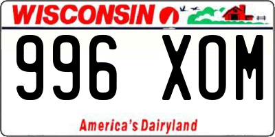 WI license plate 996XOM