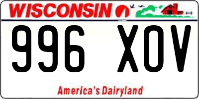 WI license plate 996XOV