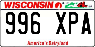 WI license plate 996XPA
