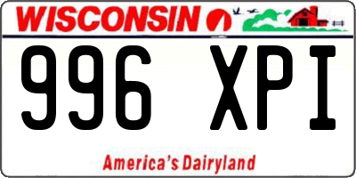 WI license plate 996XPI