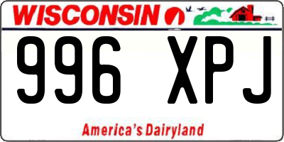 WI license plate 996XPJ