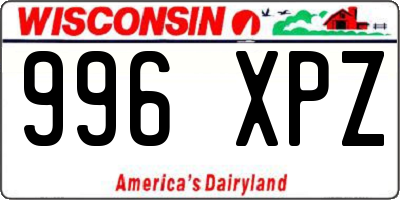 WI license plate 996XPZ