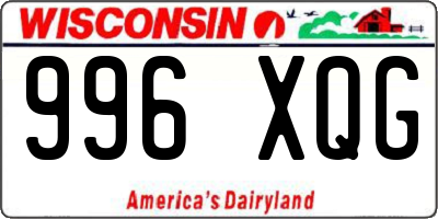 WI license plate 996XQG