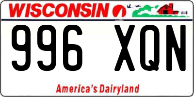WI license plate 996XQN