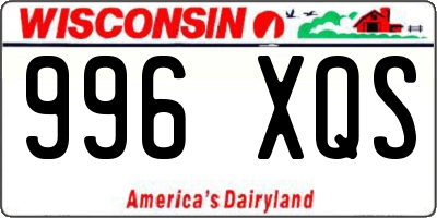WI license plate 996XQS
