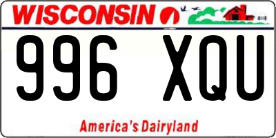 WI license plate 996XQU