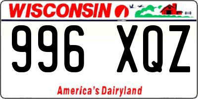 WI license plate 996XQZ