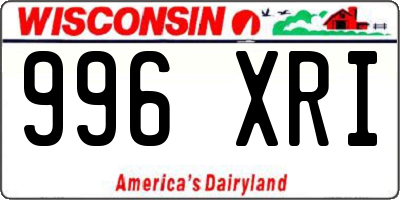WI license plate 996XRI