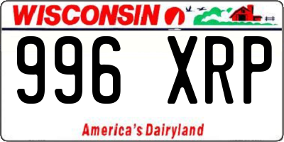 WI license plate 996XRP