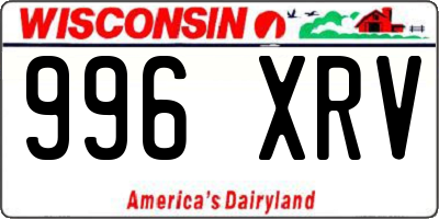 WI license plate 996XRV