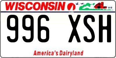 WI license plate 996XSH