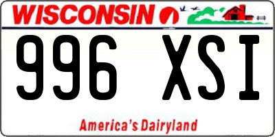 WI license plate 996XSI