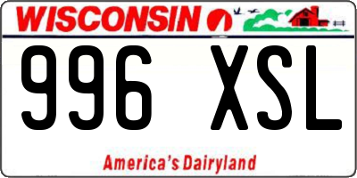 WI license plate 996XSL