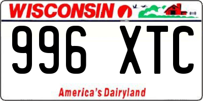 WI license plate 996XTC