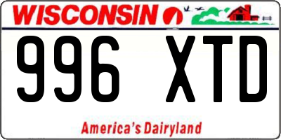 WI license plate 996XTD