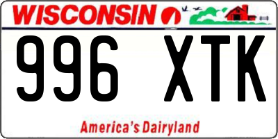WI license plate 996XTK
