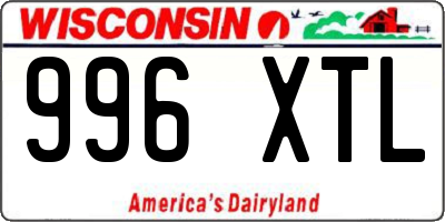 WI license plate 996XTL