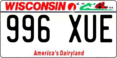WI license plate 996XUE