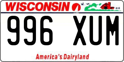 WI license plate 996XUM