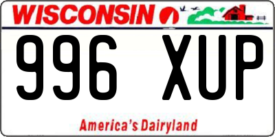 WI license plate 996XUP