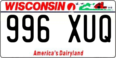 WI license plate 996XUQ