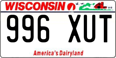 WI license plate 996XUT