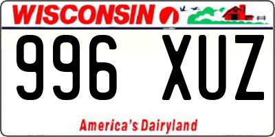 WI license plate 996XUZ