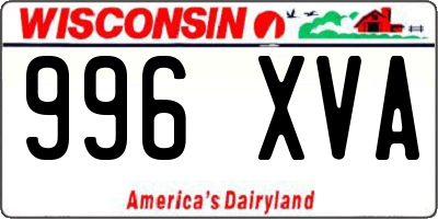 WI license plate 996XVA