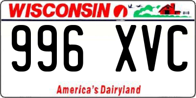 WI license plate 996XVC