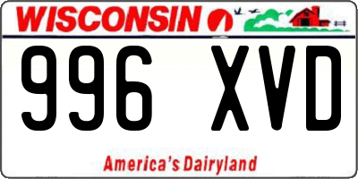 WI license plate 996XVD