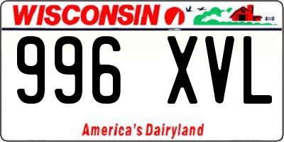 WI license plate 996XVL