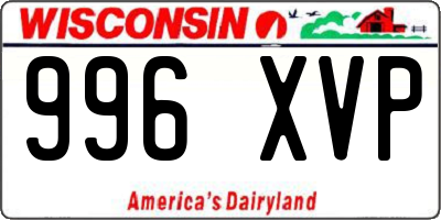 WI license plate 996XVP
