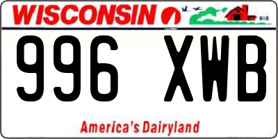 WI license plate 996XWB