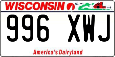 WI license plate 996XWJ