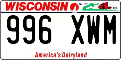 WI license plate 996XWM