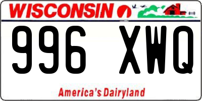 WI license plate 996XWQ