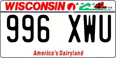 WI license plate 996XWU